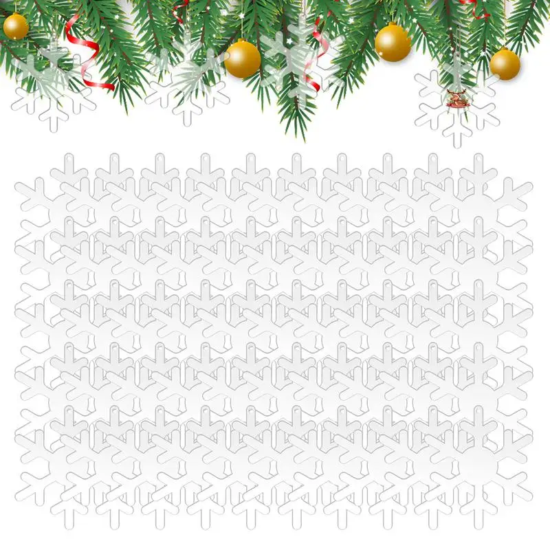 

Christmas Acrylic Snowflake Ornaments Crystal Christmas Snowflake Decorations Christmas Tree Decorations Snow Theme Party Favors