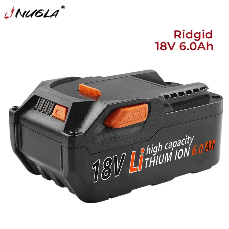 3rd-Generation Lithium 6.0Ah 18V Replacement Battery for Ridgid 18V Cordless Power Tools Lithium Ion R840084 R840087 Battery