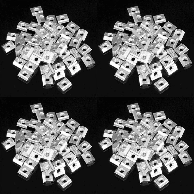 

200Pcs M5 T Sliding Nut Zin-Plated Carbon Steel T Sliding Nut For 2020 Aluminum Profile