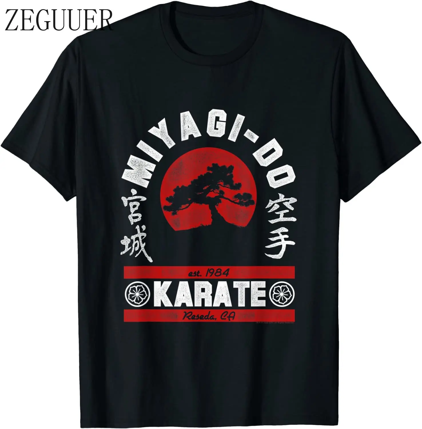 Japanese The Karate Kid Miyagi-Do Fight T-Shirt Print Harajuku Manga Funny Short Sleeve T-shirt Gothic Style Fashion Female/male