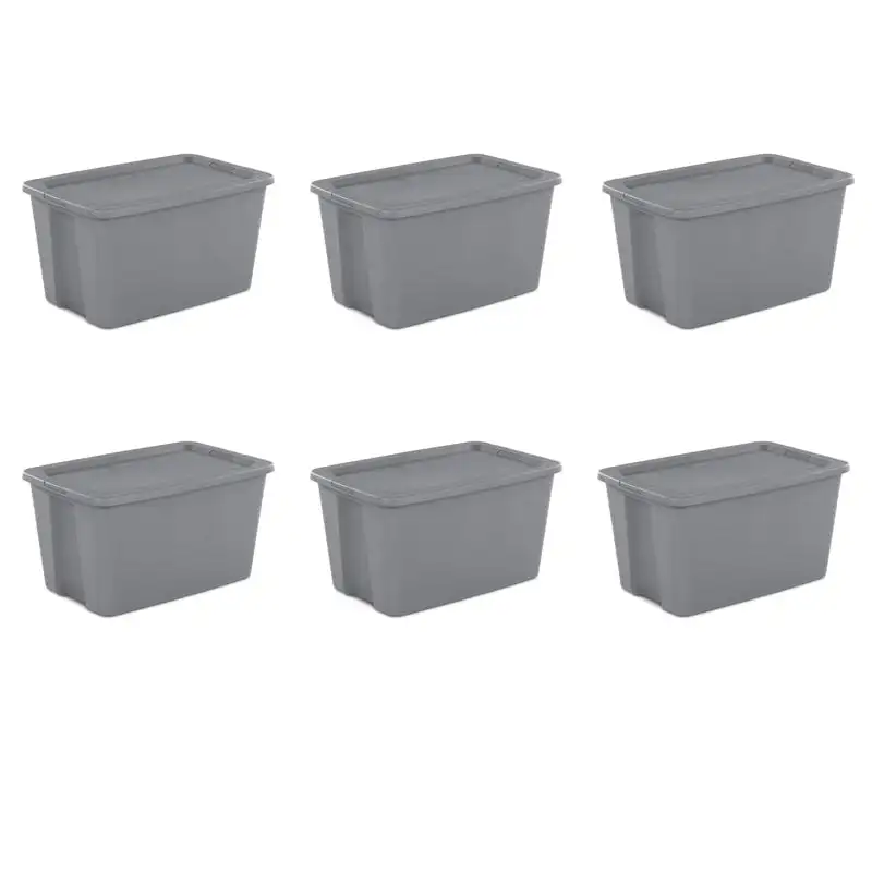 Gallon Tote Box Plastic, Gray, Set of 6 Lunch bag  layer lunch box Salad bowl lunch box Loncheras escolares para niños Silicone