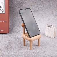 personalized handmade wooden smartphone desk holder wooden chair mobile phone holder stand accessory for phone