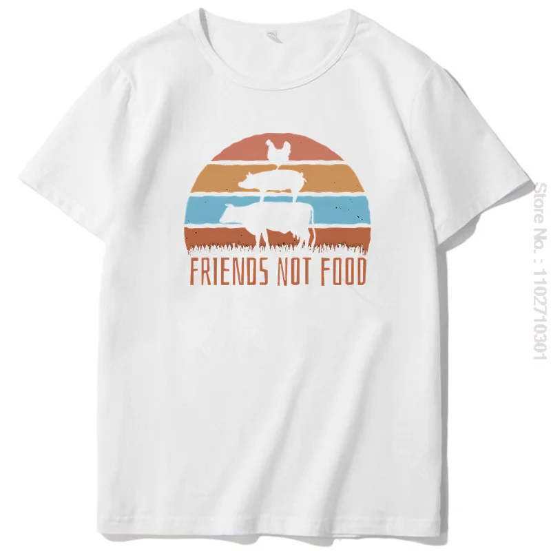Вегетарианские футболки с рисунком животных друзей нет еды веганские
