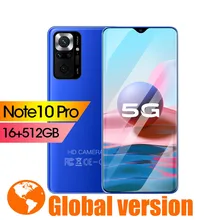 Note 10 Pro Smartphone Android 6.7 inch 16GB 512GB celular Unlocked Mobile Phones Celulares smartphones Global Version 5G Phone