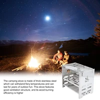 camping rocket stove stainless steel folding wood bbq burner camping stove gas strong cookware supplies fire heater survival