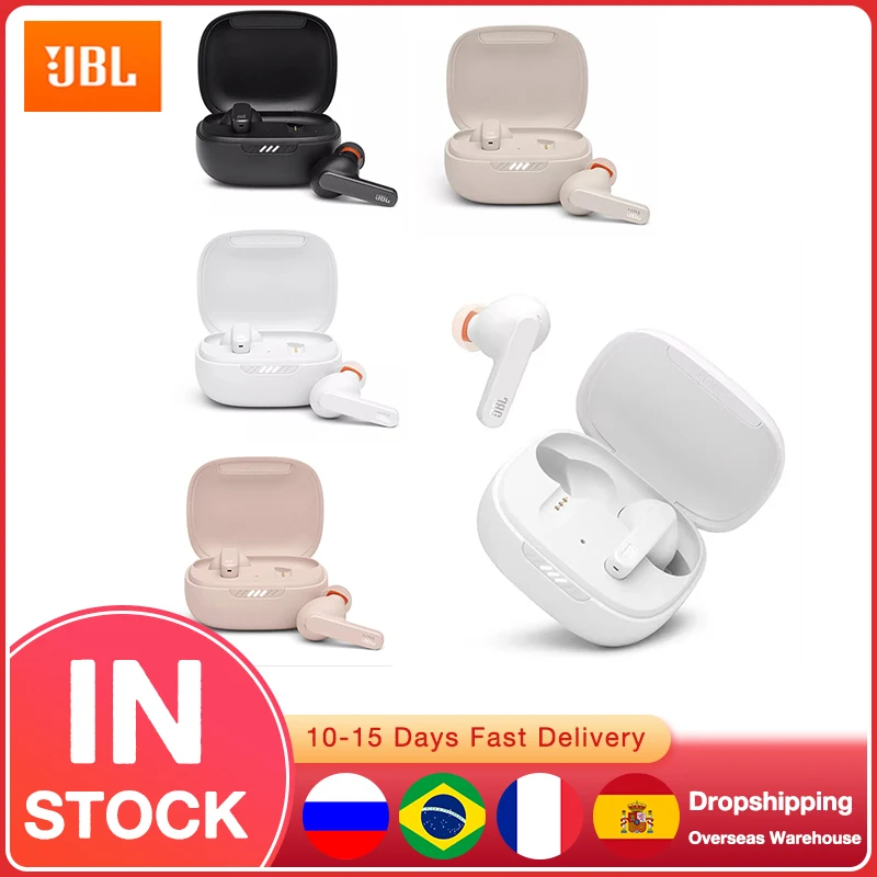 Original JBL LIVE PRO+ Bluetooth-Compatible Headphones Smart Noise Cancelling Waterproof Headphones Stereo Call Sports Earphones