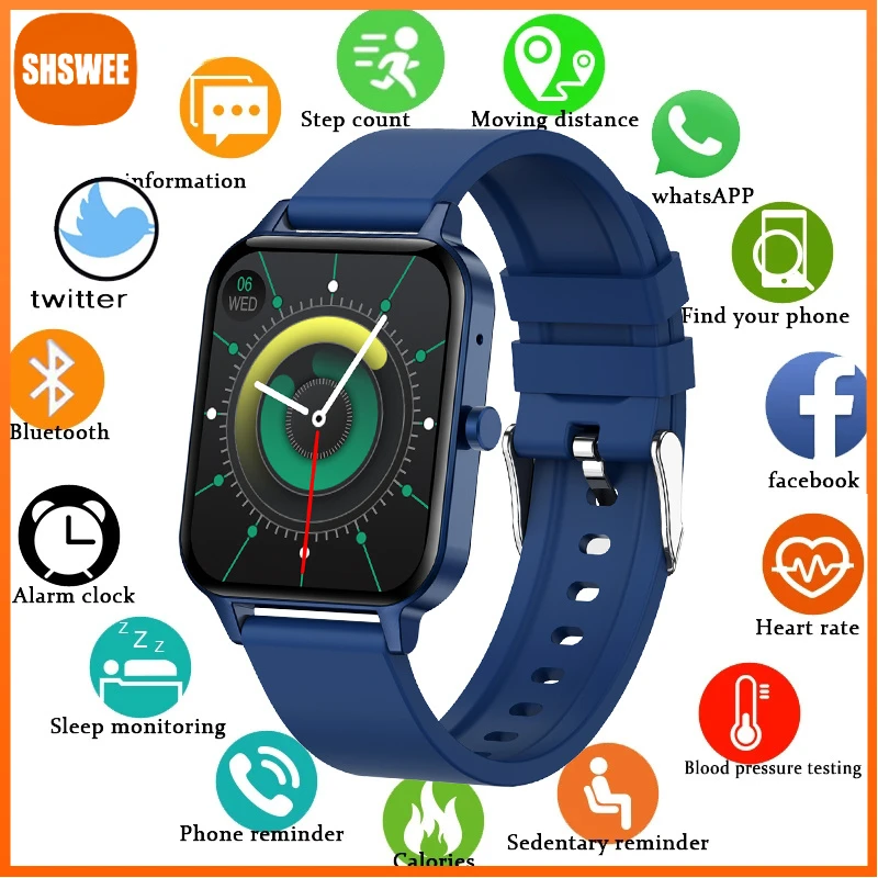 

For Huawei Xiaomi Smart Watch Men Smartwatch Women 1.69 Inch Touch Screen Fitness Tracker Bluetooth Call for Android Ios
