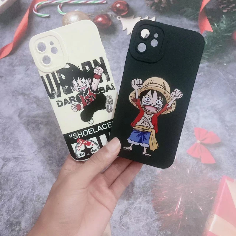 

Dragon Ball One Piece Is Suitable for IPhone14 Mobile Phone Case All-inclusive IPhone13 Max 7plus XR Protective Case Toy Gift