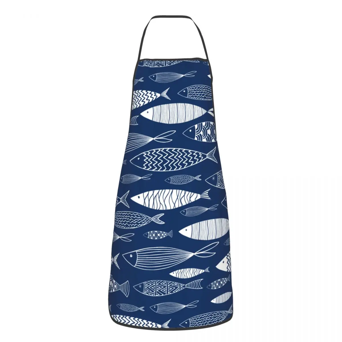 

Fish Sea Animal Kitchen Baking Apron Antifouling Pinafore for Adult Chef Home Cleaning Gardening
