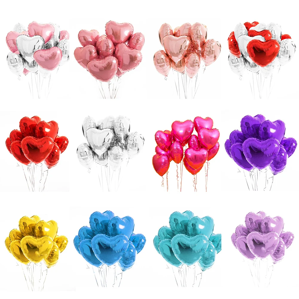 

Foil Heart Inflatable Balloon Helium Balloons Balloons Mariage Birthday Valentines Day Party Decoration BabyShower Globos 18inch