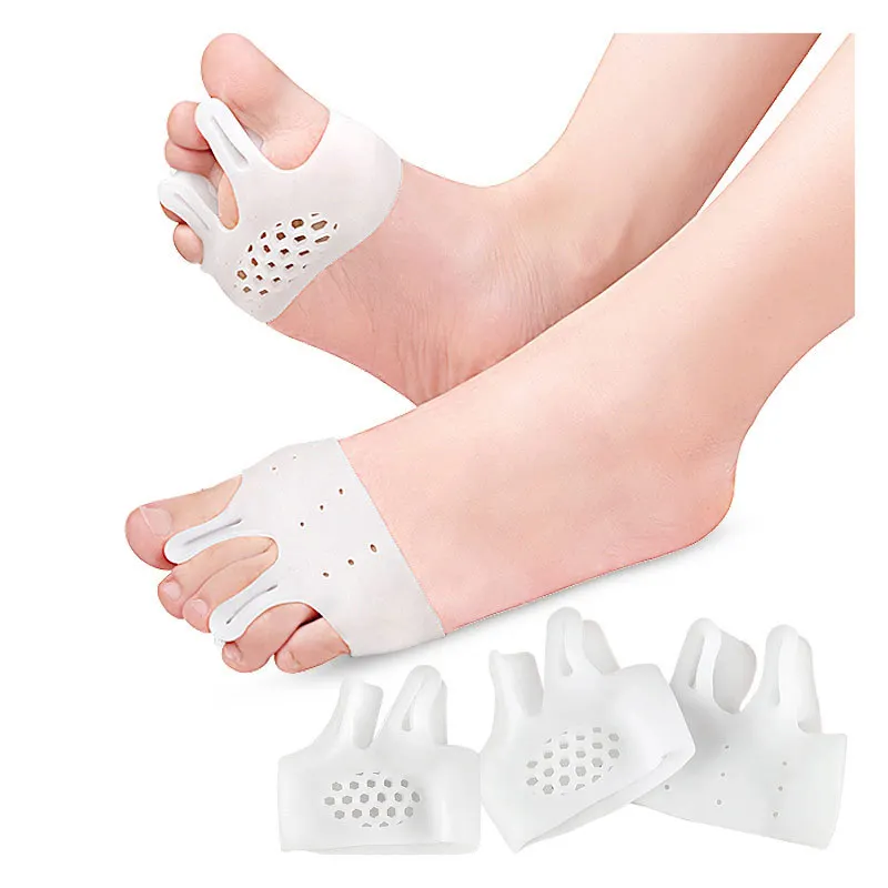 

Finger Toe Separator Insoles Silicone Forefoot Pad Hallux Valgus Orthopedic Bunion Corrector Splint Feet Straightener Brace