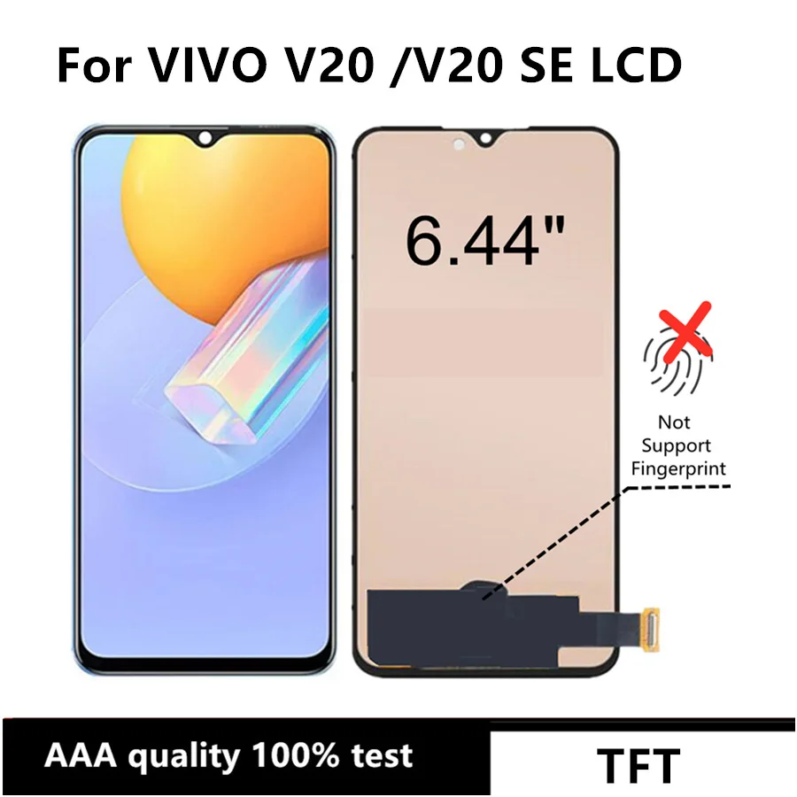 

6.44" TFT LCD For VIVO V20 SE V2022 V2023 LCD Display Touch Screen Digitizer Assembly Replacement For Vivo V20Se LCD Display