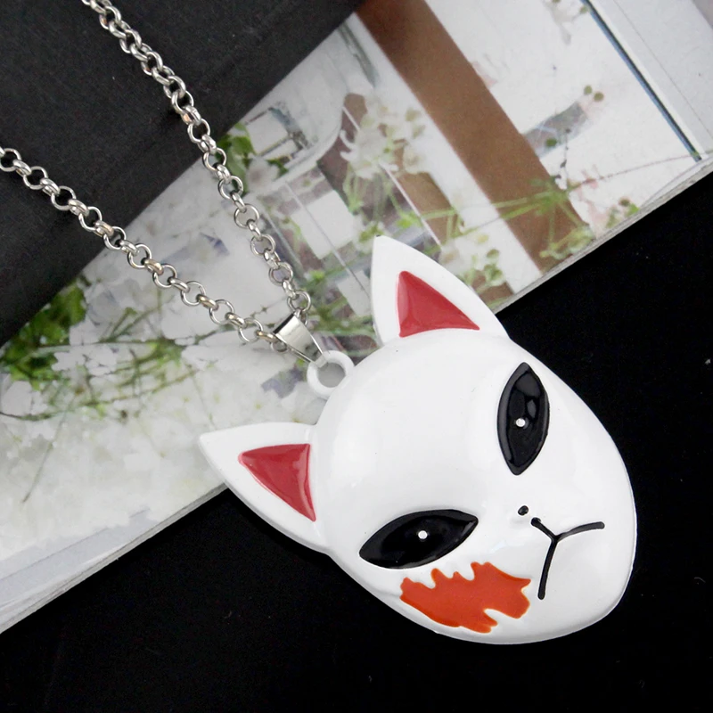 Модное Аниме-колье Для Косплея Kimetsu No Yaiba Blade Ghost Design Tanjirou Sabito Makomo Flower Fox Motif Унисекс