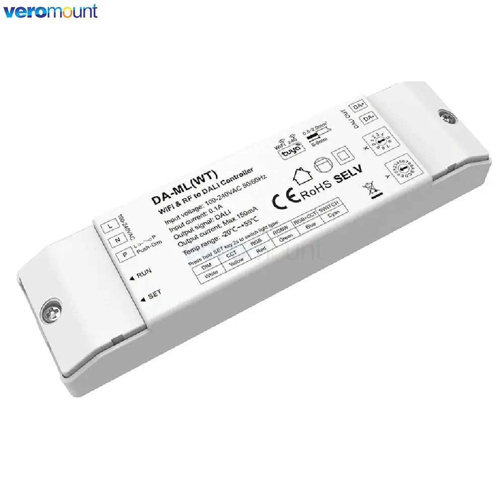 Фото Skydance WiFi ZigBee 2.4G RF DALI Диммер Tuya Smart APP Cloud Control DA-ML DA-ML(WT) DA-ML(WZ) для светодиодных лент RGB/RGBW/CCT №3
