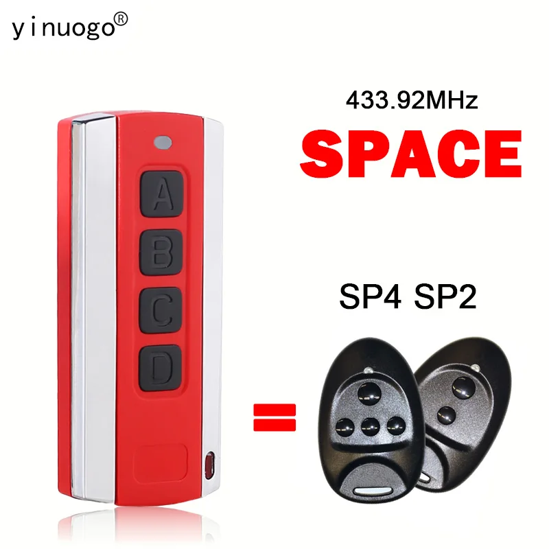 

SPACE SP2 SP4 Garage Door Remote Control 433.92MHz SPACE Remote Control Garage Door Opener Handheld Transmitter