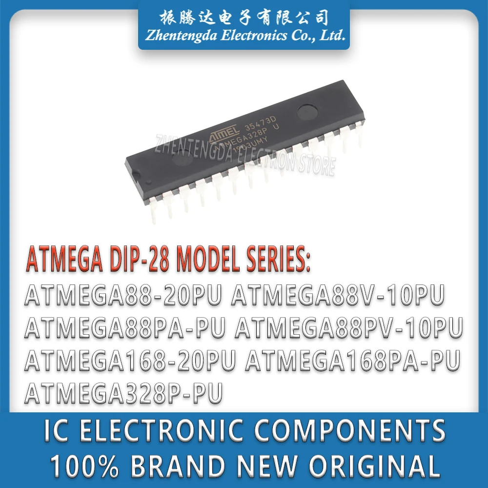 ATMEGA88-20PU ATMEGA88V-10PU ATMEGA88PA-PU ATMEGA88PV-10PU ATMEGA168-20PU ATMEGA168PA-PU ATMEGA328P-PU ATMEGA IC MCU Chip DIP-28