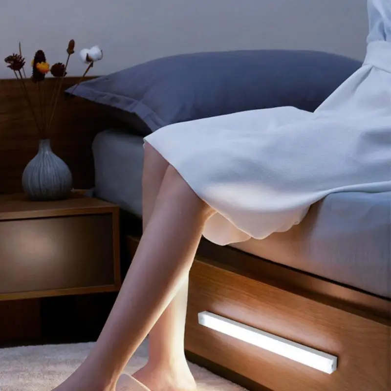 

Перезаряжаемый ночник с датчиком движения, 100/500 мм, Беспроводная USB-лампа для гардероба, магнисветильник льник для кухни, кабинета, спальни