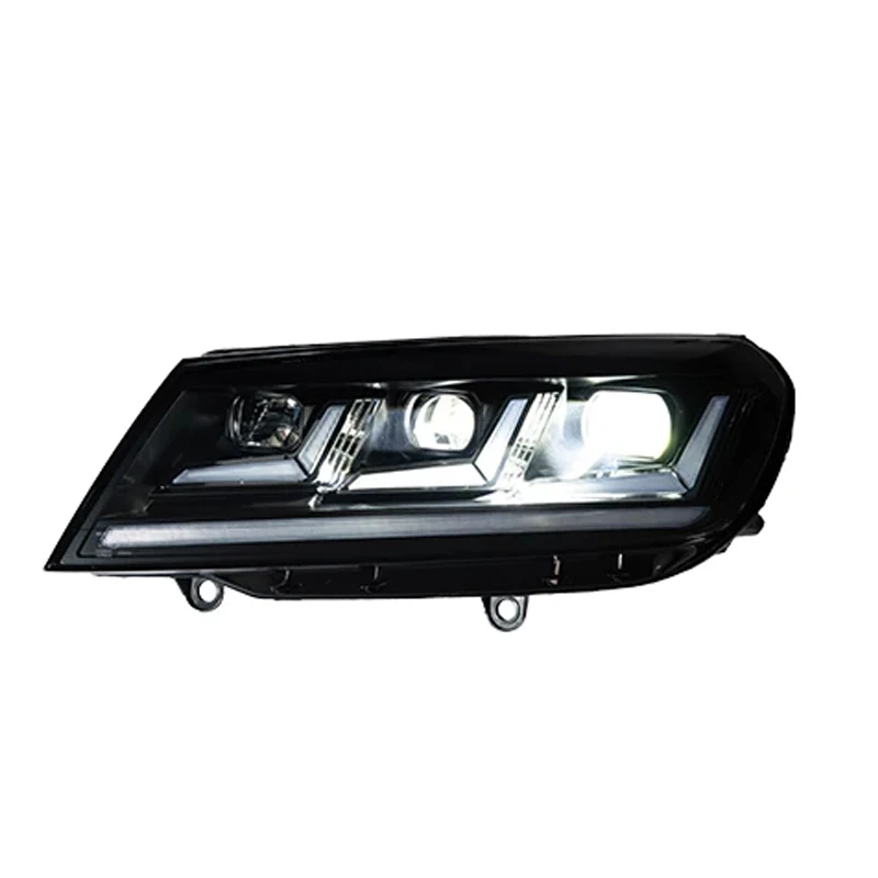 Фото Стайлинг автомобиля для VW Touareg Светодиодная фара 2016-2019 Touareg LED DRL Hid Option Фара Angel Eye Bi Xenon Beam Аксессуары №4