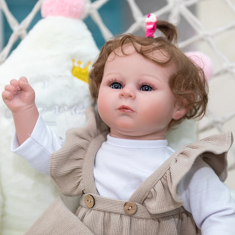 

51cm Bebe Doll Reborn Toddler Doll with Genesis Hand Painting High Quality 3D Skin with Visible Veins Toys for Chilren