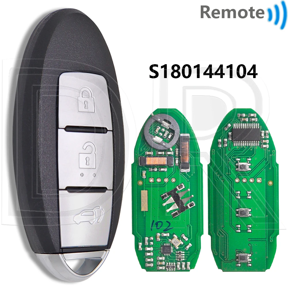 Отличный чип 4А, 433 МГц S180144102/104/105/106, бесконтактный автомобильный пульт дистанционного управления для Nissan Rogue Qashqai X-Trail 2014 2015 2016