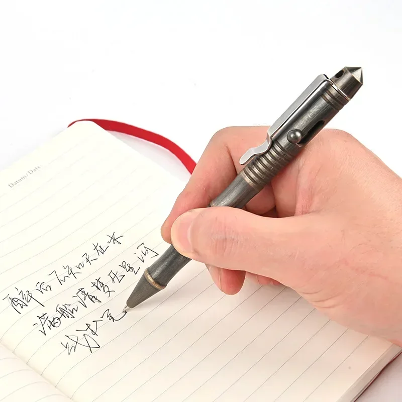 Тактическая ручка с латунным болтом полностью металлический корпус латунная