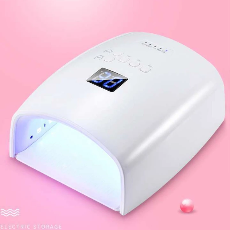 

Built-in Battery Rechargeable Nail UV Lamp 48W Wireless Gel Polish Dryer S10 Pedicure Manicure Light Professional LED Nail Lamp
