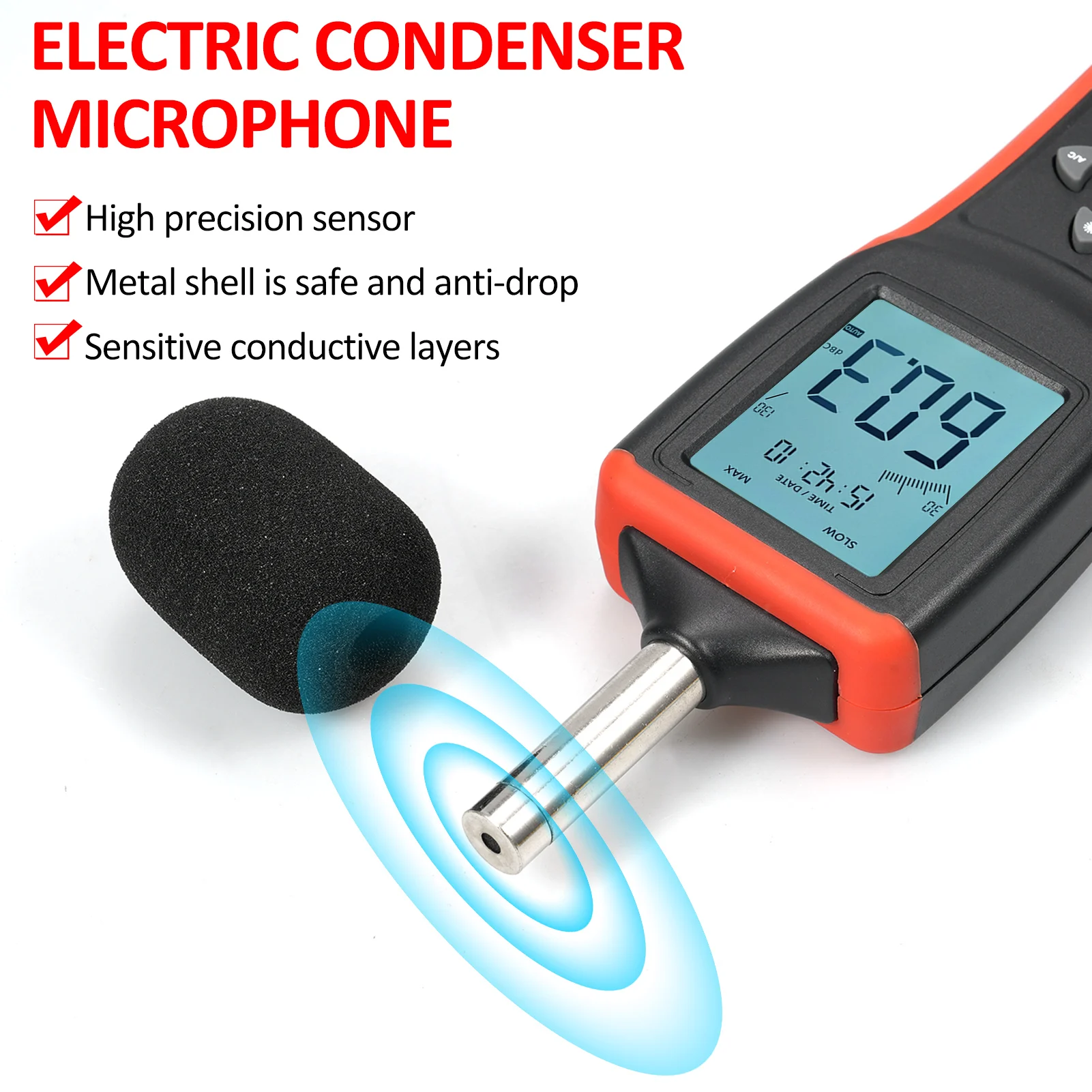 Устройство для измерения уровня звука 30 дБ до 130