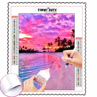 5d diy diamond painting kits full round with ab drill sunset seaside landscape set diamond embroidery mosaic picture home decor