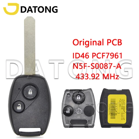 Автомобильный пульт дистанционного управления Datong для Honda Civic CRV HRV City ID46 PCF7961
