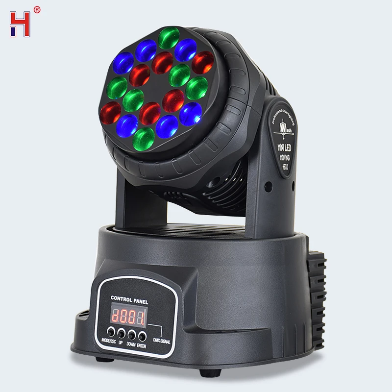 Moving Head RGB LED Hot Sale 18X3W Beam Lights DMX512 Professional Lighting For Dj Disco Party Nightclub Show