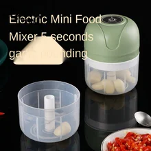 Cordless Portable Electric Mini Garlic Crusher Masher USB Charging Food Onion Chopper Vegetable Cutter Kitchen Gadgets