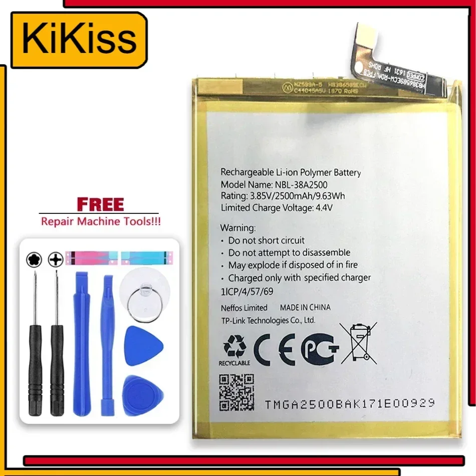 Сменный аккумулятор NBL-38A2500 емкостью 2500 мАч для TP-link Neffos X1 Lite TP904A TP904C