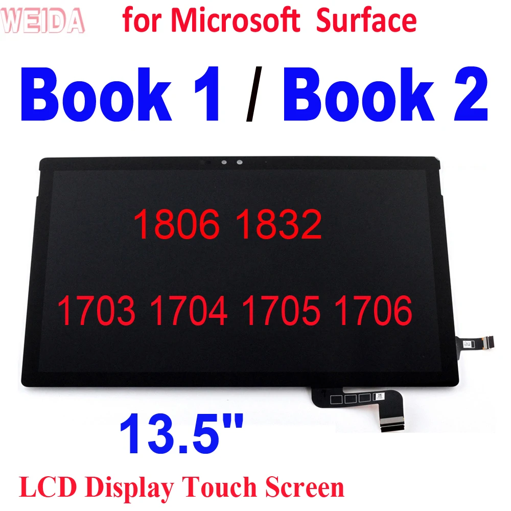 

AAA+ 13.5" for Microsoft Surface Book 1 1703 1704 1705 1706 Surface Book 2 1806 1832 LCD Display Touch Screen Digitizer Assembly