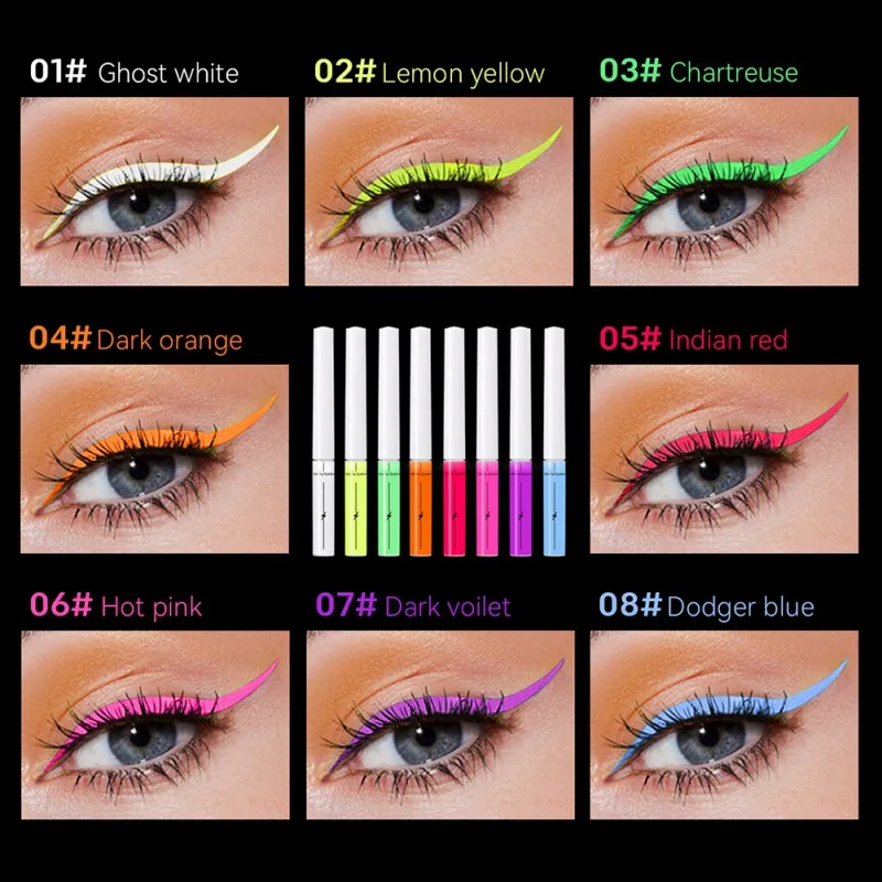 8 Colors Set Neon Liquid Eyeliners 2