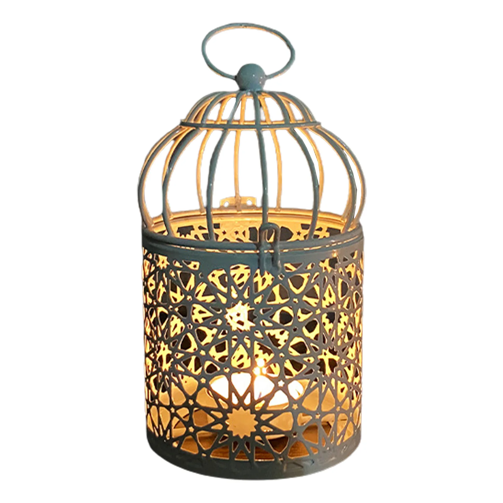 Hanging Birdcage Tealight Lantern Hollow Candle Holders For Table Wedding Party Home Decor White