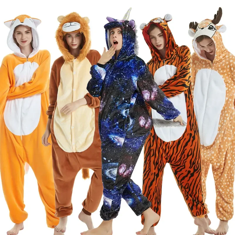 Фланелевые комбинезоны для взрослых милые пижамы с изображением панды кигуруми