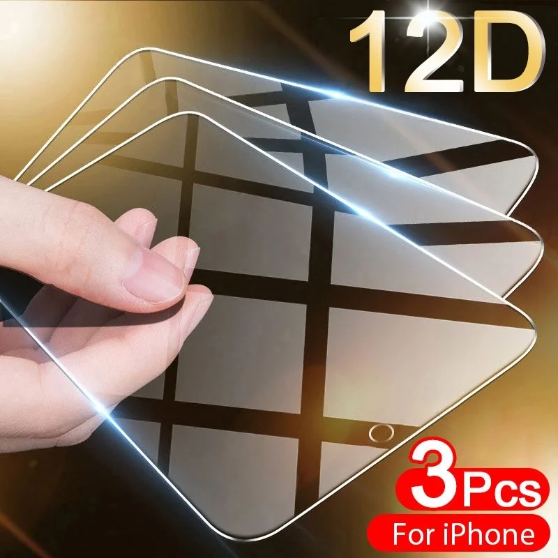 

3PCS Screen Glass For iPhone 11 13 12 pro max 8 7 6 Plus Screen Protector For iphone 11 13 12 12 13 mini XR Xs Max SE 2020 Glass