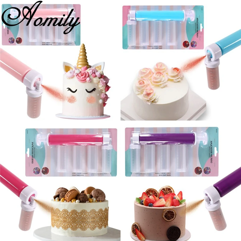 Пищевой пластиковый распылитель для тортов Aomily украшения разноцветный