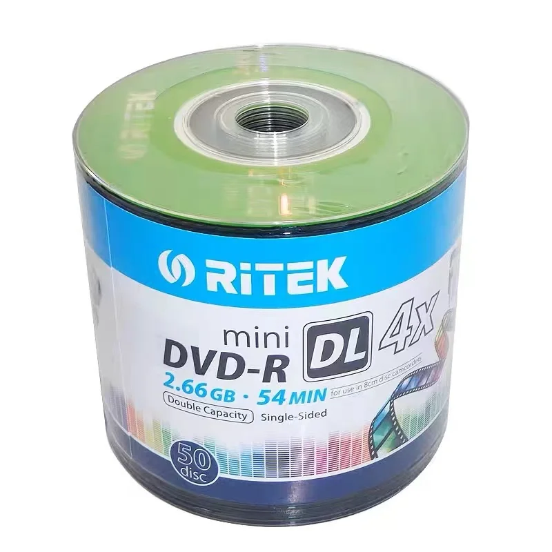 Оптовая продажа, 50 дисков, 8 см, 2,66 ГБ, 4X Mini DVD R DL диски Оптовая продажа, 50 дисков, 8 см, 2,66 ГБ, 4X Mini DVD R DL диски