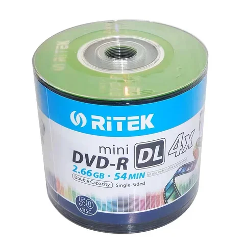 Оптовая продажа, 50 дисков, 8 см, 2,66 ГБ, 4X Mini DVD R DL диски