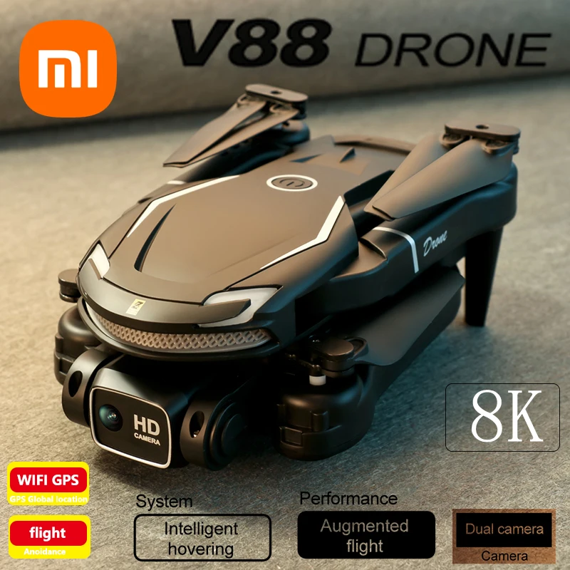 Дрон Xiaomi V88 8K профессиональная HD Двойная камера фотография GPS обход препятствий