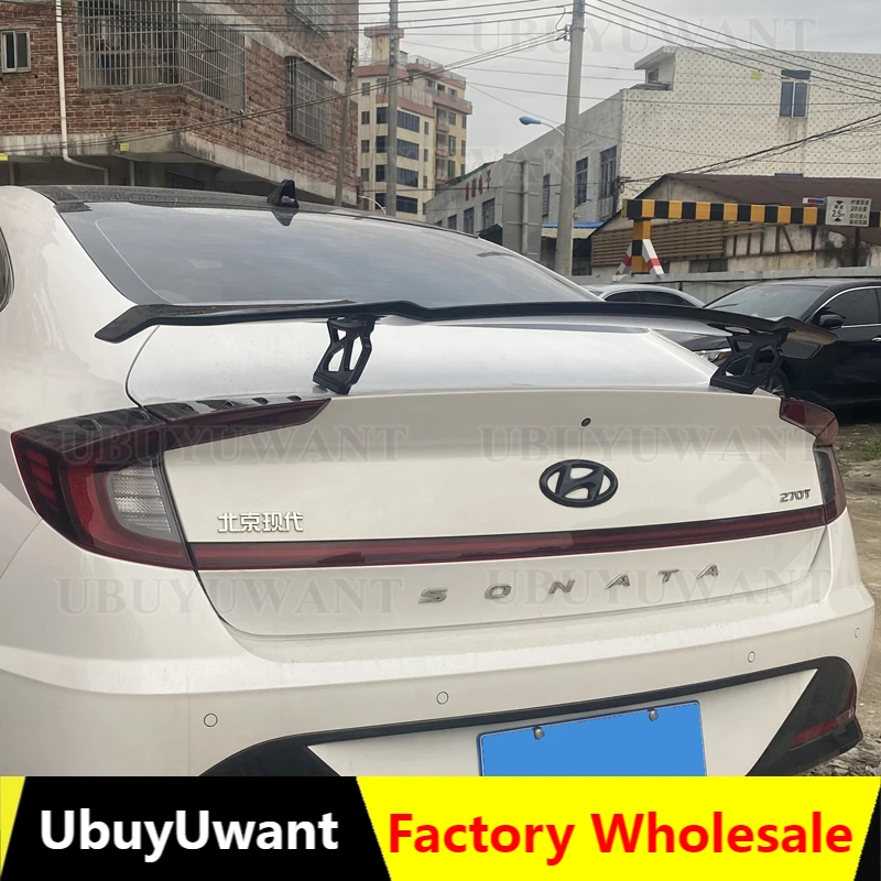 

For Hyundai NEW Sonata DN8 2019 2020-2022 Spoiler High Quality ABS Material Car Rear Wing Primer Color Rear Spoiler Sonata 10
