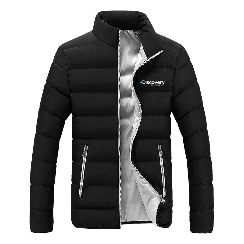 

Solid Cotton-padded Jackets Men Lingge Stitched Thickened Collar Man Clothing Fashion Winter Long Sleeve Warm Jacket Male