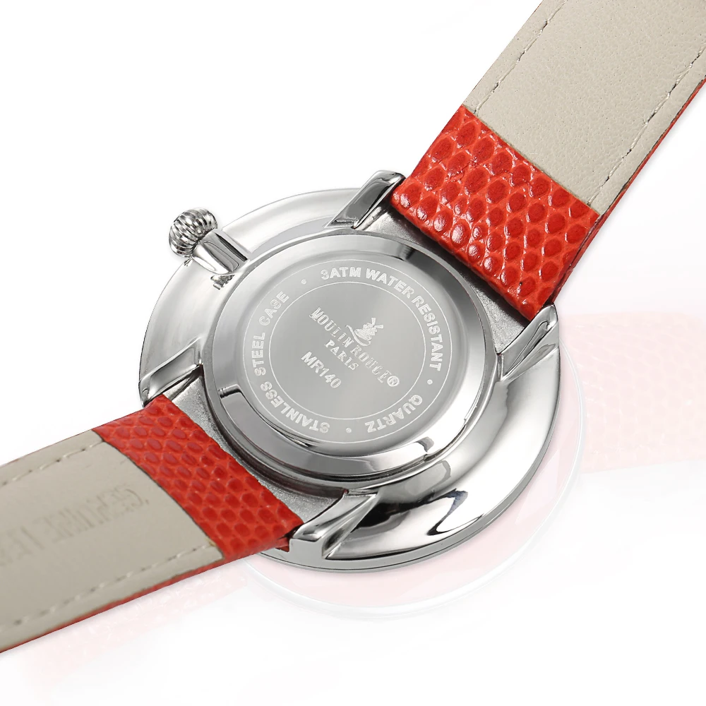 BERNY Women's Quartz Watch Japan Movement Casual 3ATM Waterproof Luminous Hands Ladies Leather Strap  Woman Wristwatch