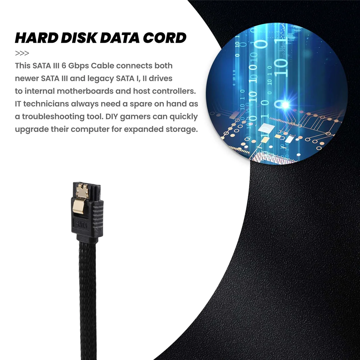 Кабель для передачи данных SATA 3 0 III SATA3 7 контактов 50 см под прямым углом 6 Гб/с