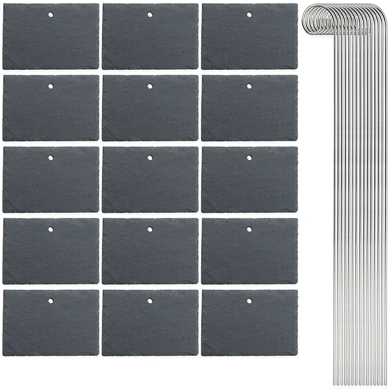 

Ярлыки для садовых растений Slate, ярлыки для трав, аксессуары для теплиц, садовые стойки, 45 шт.