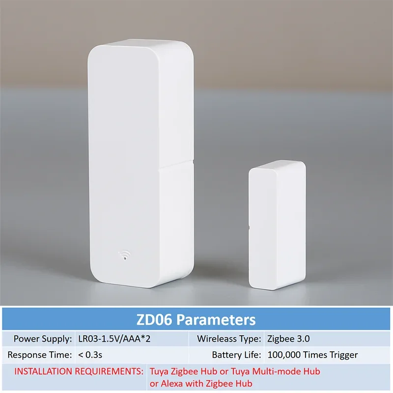 Умный Датчик Окна И Двери Tuya Zigbee С Дистанционным Управлением