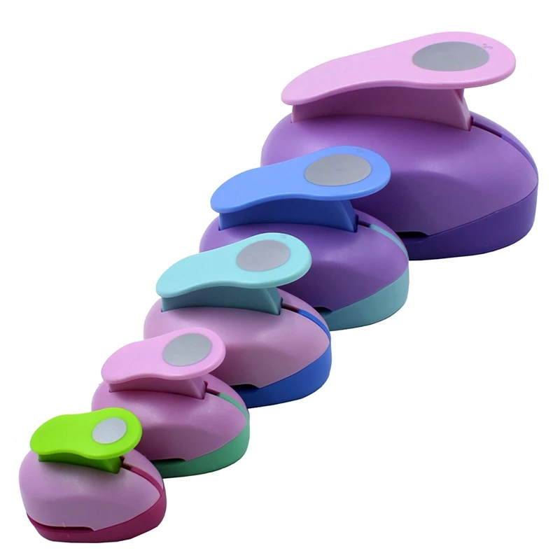 

5 размеров дырокол для рукоделия дырокол для бумаги 75 мм круглые дыроколы для открыток, открыток и скрапбукинга случайный цвет