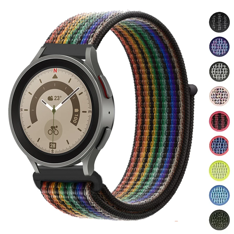 

Ремешок нейлоновый для Samsung Galaxy Watch 4 3 classic 5 Pro active 2/Gear S3, браслет-петля для Huawei watch GT 2 3, 22 мм 20 мм