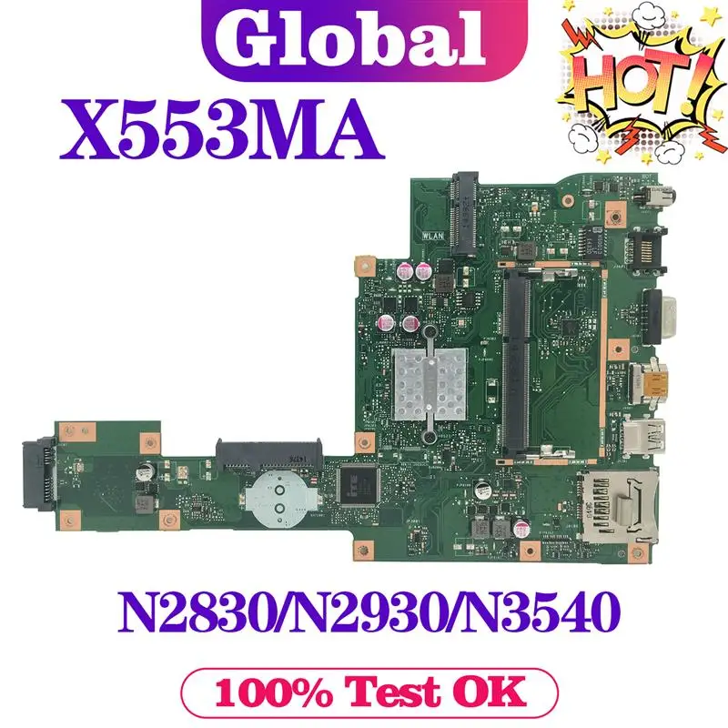 

KEFU новая материнская плата X553MA для ASUS X553M A553MA D553MA K553MA F553MA материнская плата для ноутбука CPU:N2830/N2840/N2930/N2940/N3540/N3530
